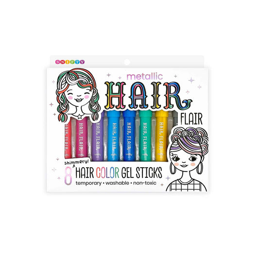 Snifty Metallic Hair Flair - 8 Shimmery Hair Color Gel Sticks