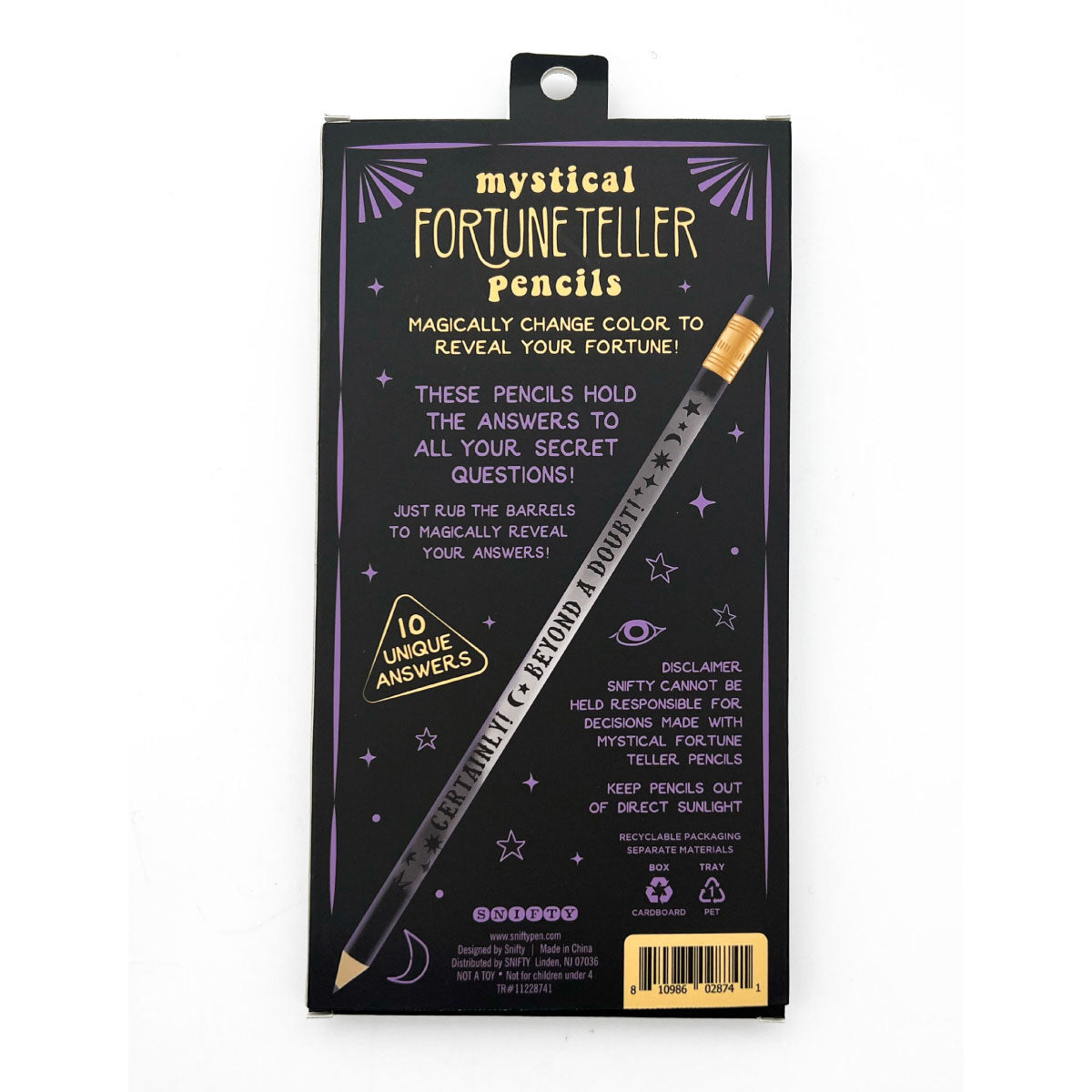 Snifty Magic Reveal Mystical Fortune Teller Pencils 10 Pack