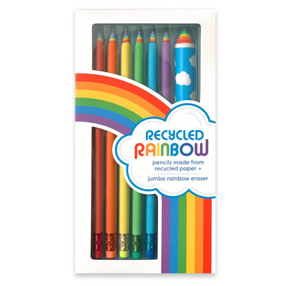 Snifty Recycled Rainbow Pencils & Eraser set