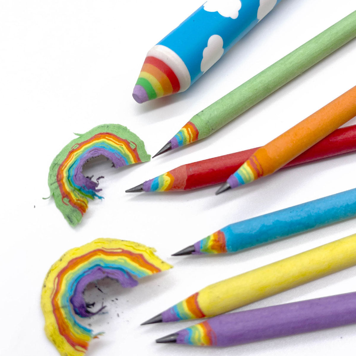 Snifty Recycled Rainbow Pencils & Eraser set