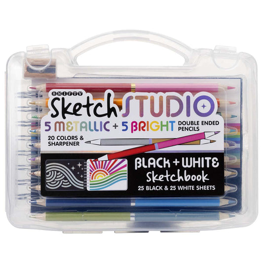 Snifty's Sketch Studio: Black & White Sketchbook Travel Set