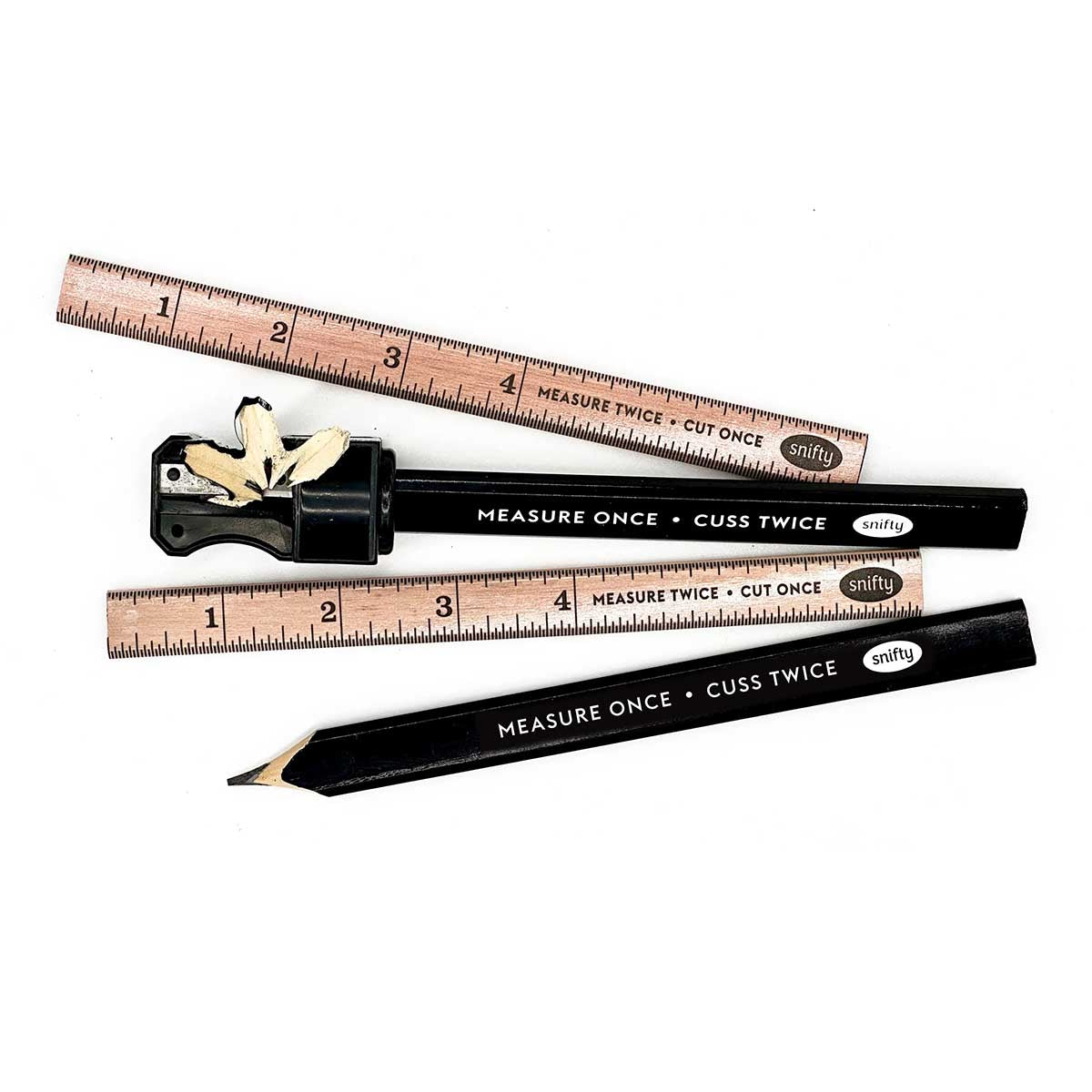 Snifty - Measure Once, Cut Twice - 8-Pencil Set with Jumbo Sharpener
