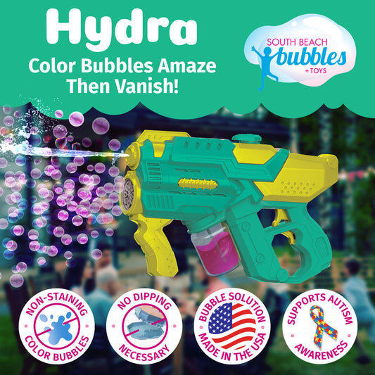 South Beach Bubbles PoppinColorz Hydra 2-in-1 Water and Bubble Blaster