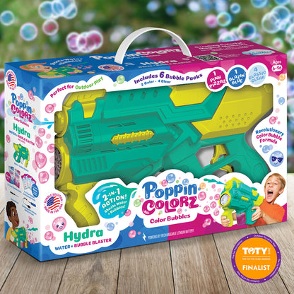 South Beach Bubbles PoppinColorz Hydra 2-in-1 Water and Bubble Blaster