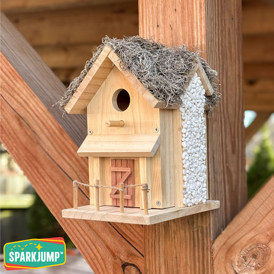 Sparkjump Cottage Birdhouse Woodworking Kit