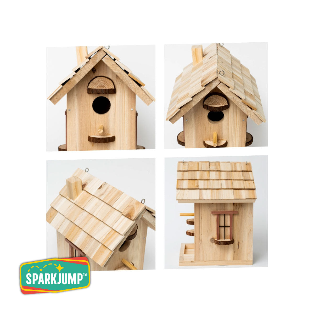 SparkJump Premium Birdhouse Woodworking Kit