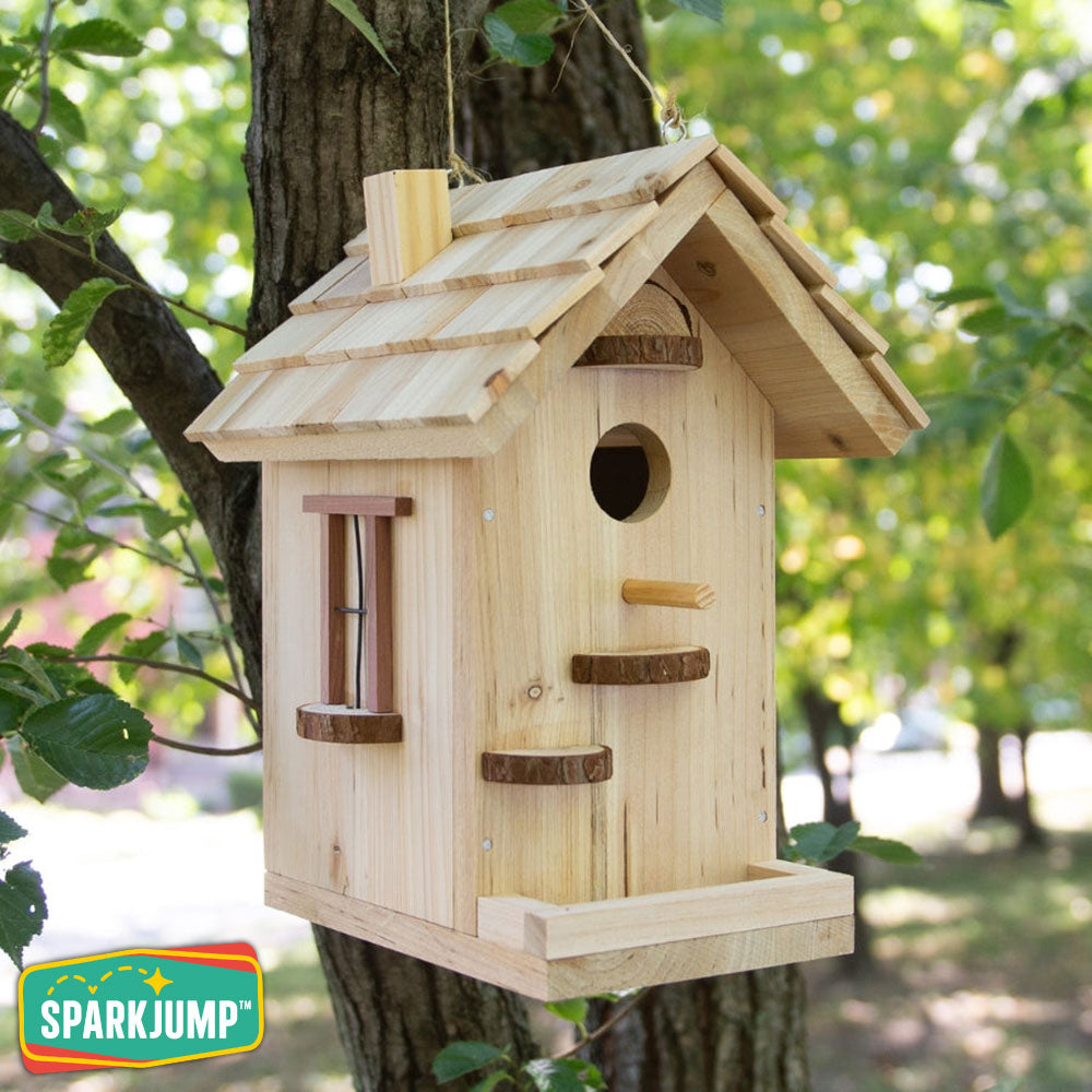 SparkJump Premium Birdhouse Woodworking Kit