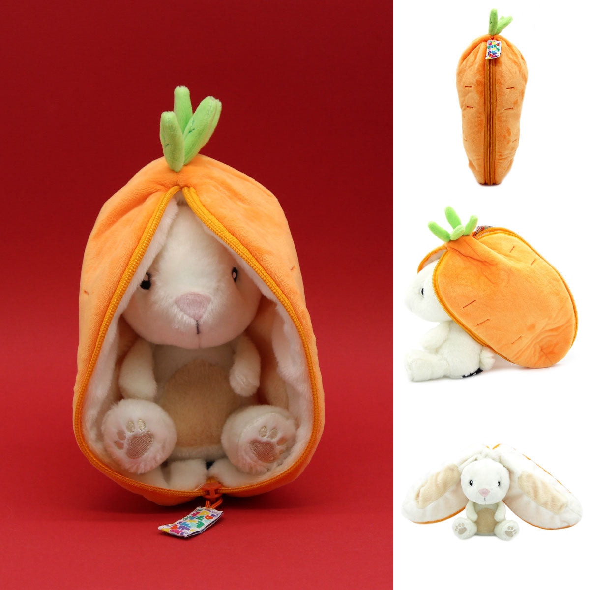 Flipetz 2-in-1 Plush Gadget the Bunny & Carrot