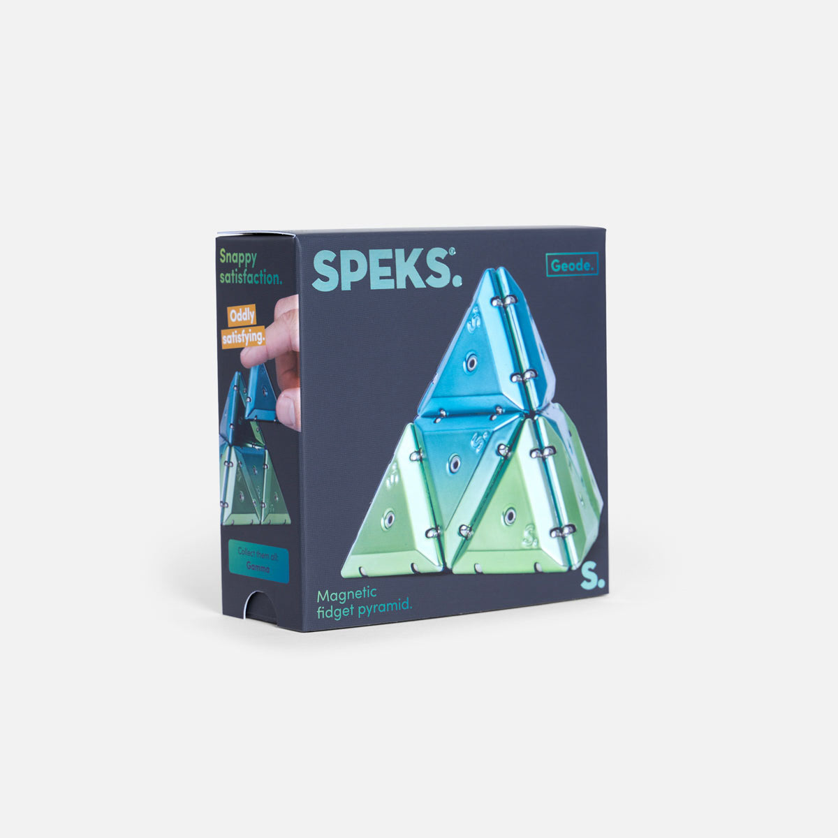 Speks Geode Chrome Gamma Pyramid Magnetic Fidget