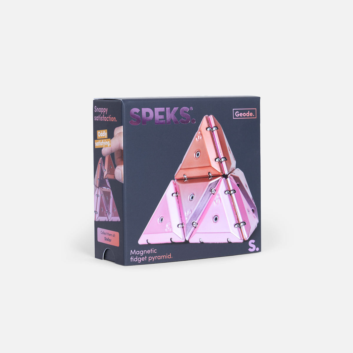 Speks Geode Chrome Stellar Pyramid Magnetic Fidget