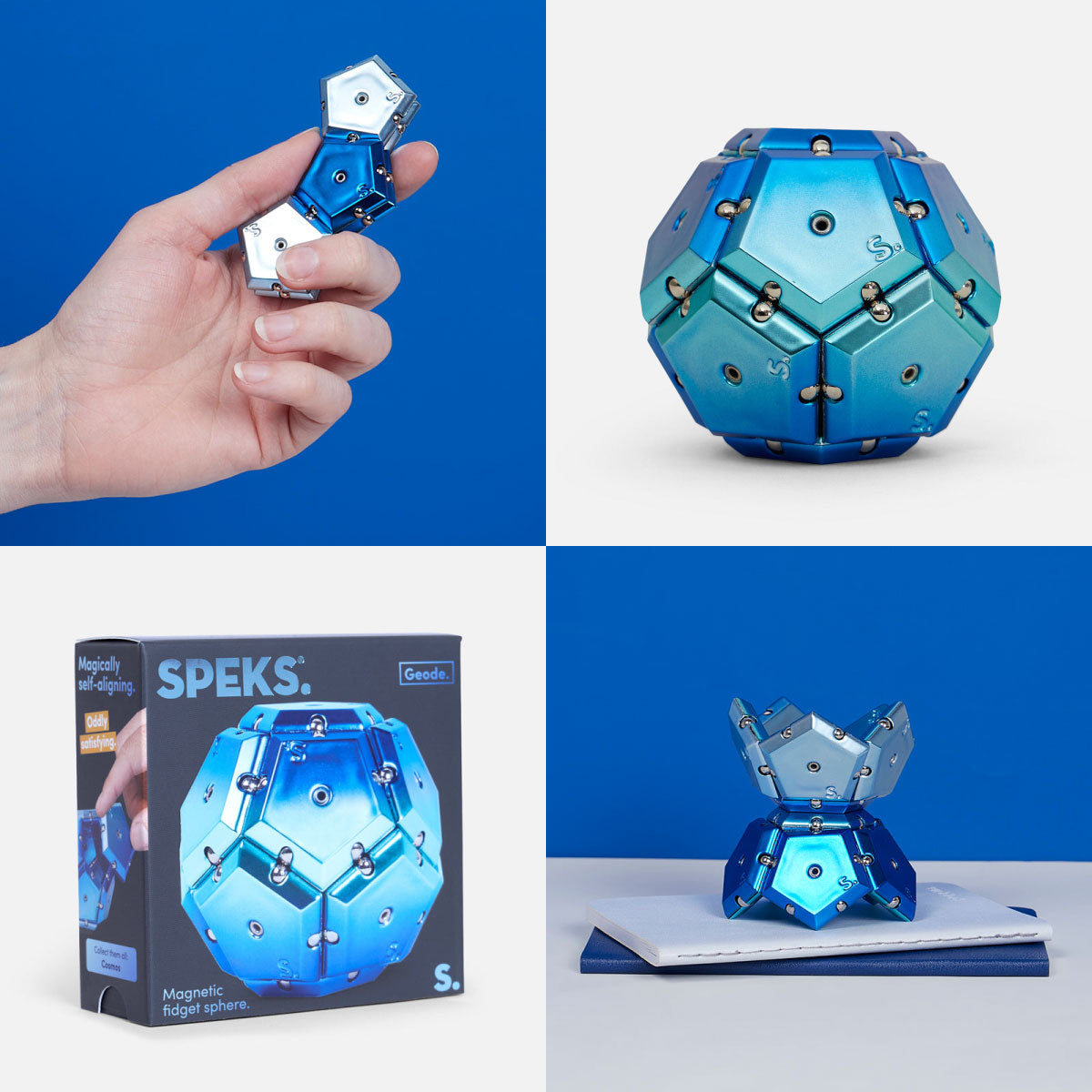 Speks Geode Chrome Cosmos Sphere Magnetic Fidget