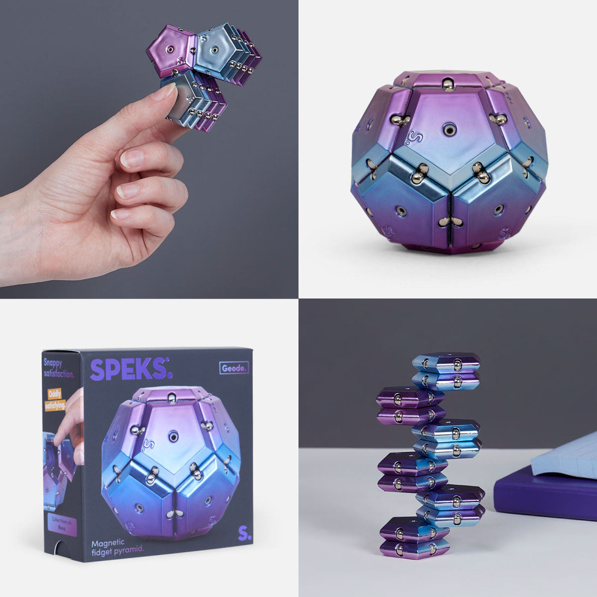 Speks Geode Chrome Nova Sphere Magnetic Fidget