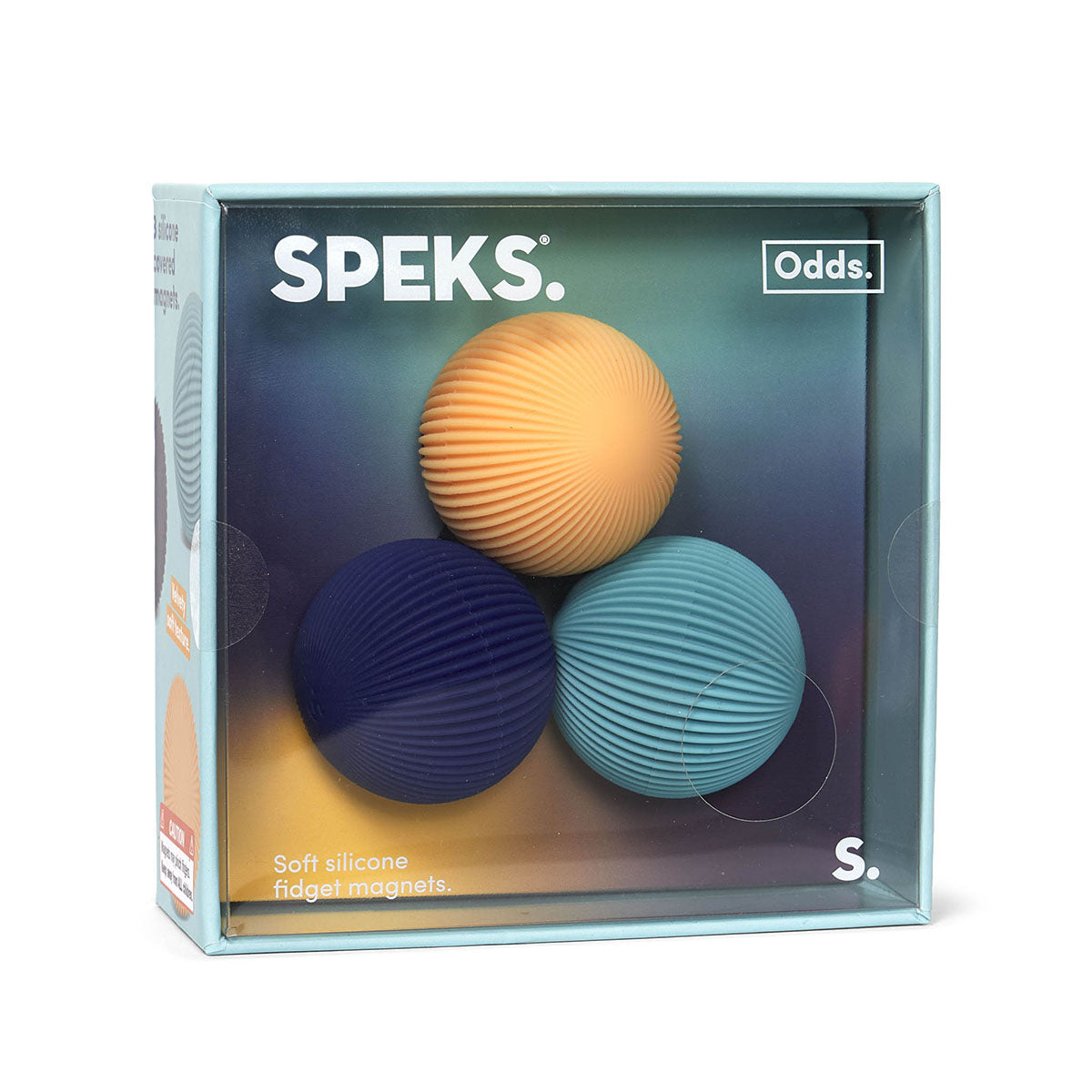 Speks Odds Vivid Silicone Magnet Fidget 3 Pack - Blue Lines