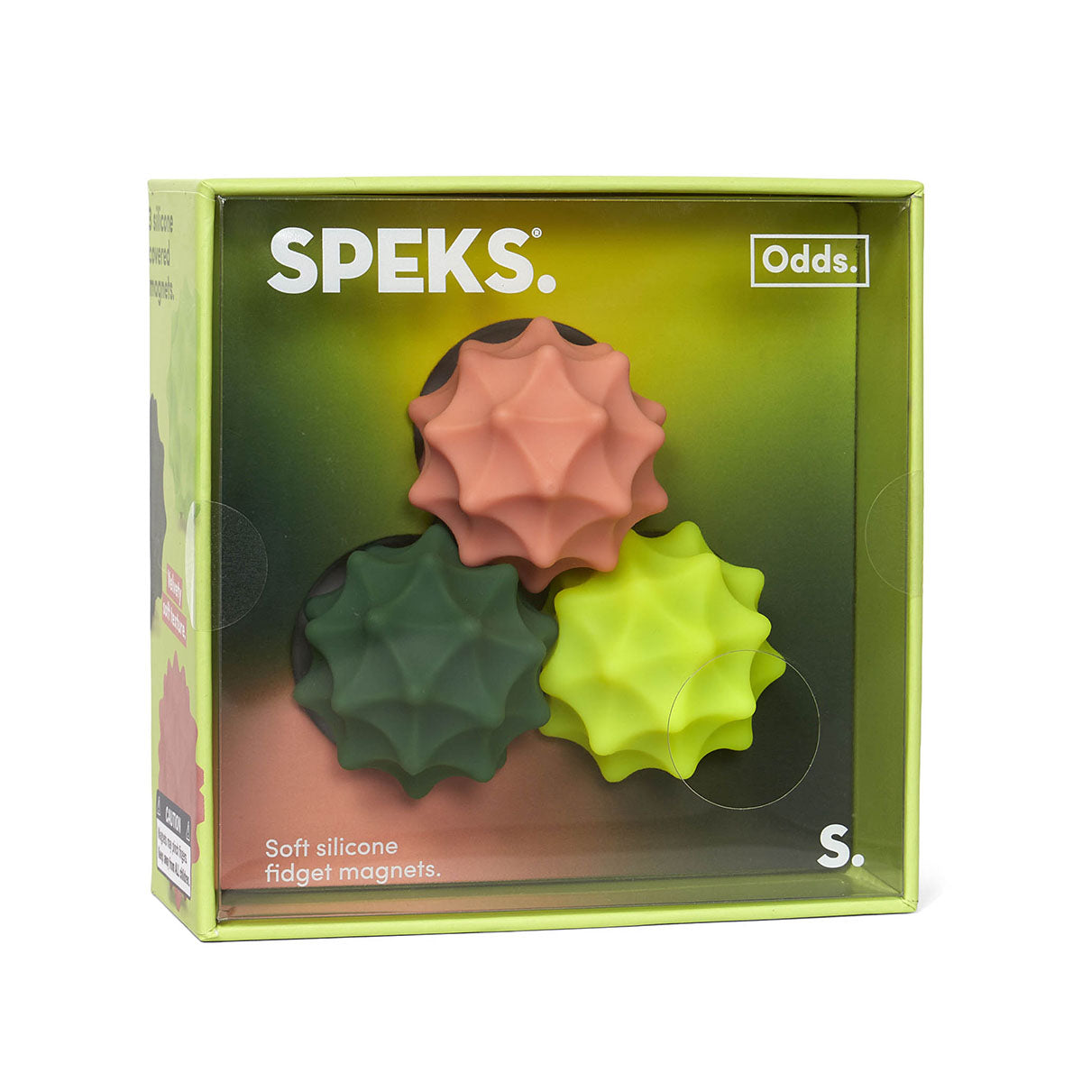 Speks Odds Vivid Silicone Magnet Fidget 3 Pack - Green Spurs