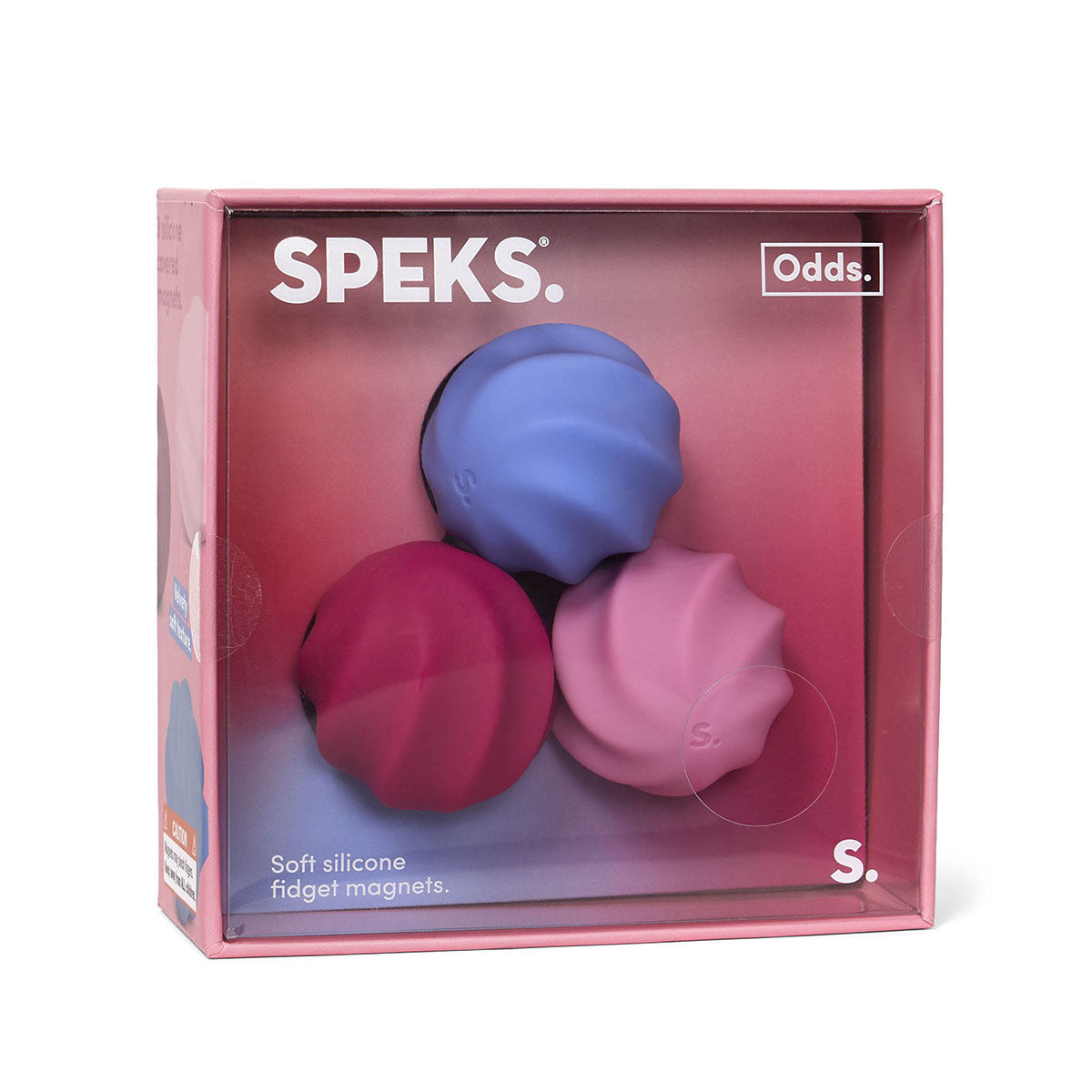 Speks Odds Vivid Silicone Magnet Fidget 3 Pack - Pink Swirls