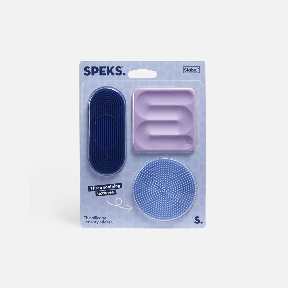 Speks Slabs Silicone Sensory Sticker - 3 pack - Blue