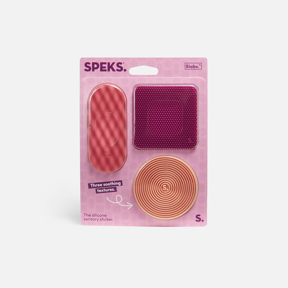 Speks Slabs Silicone Sensory Sticker - 3 pack - Purple