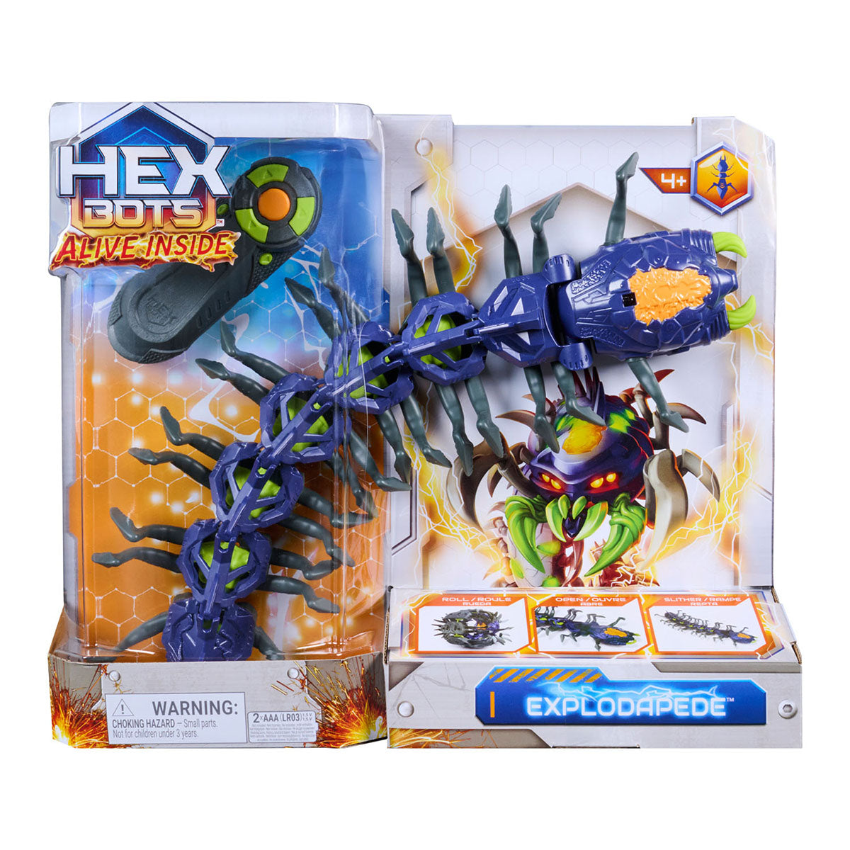 Spin Master Hex Bots Alive Inside Explodapede RC Centipede