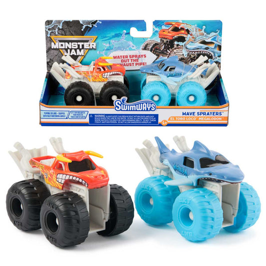 Spin Master - Swimways Monster Jam Wave Sprayers: El Toro Loco & Megalodon