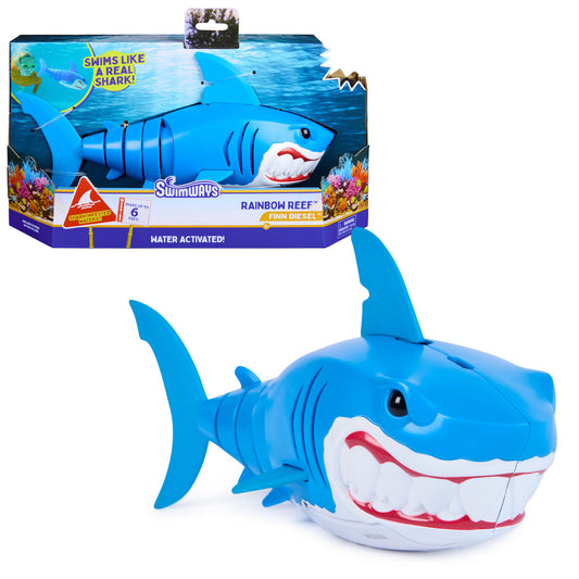 Spin Master - Swimways Rainbow Reef: Finn Diesel Water Activated Shark