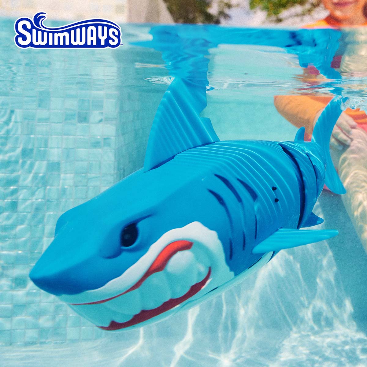 Spin Master - Swimways Rainbow Reef: Finn Diesel Water Activated Shark