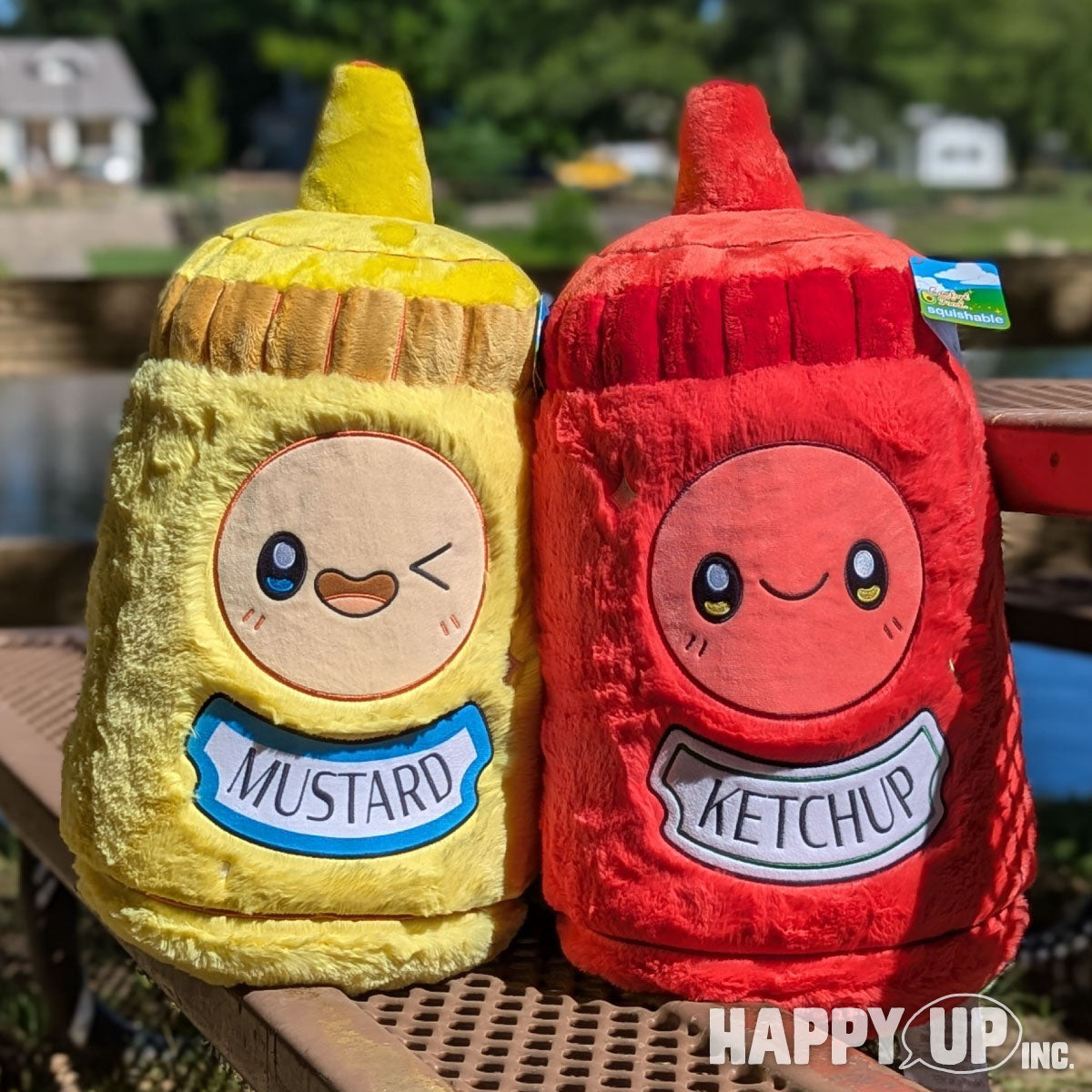 Squishable Comfort Food Mustard 21" with Ketchup