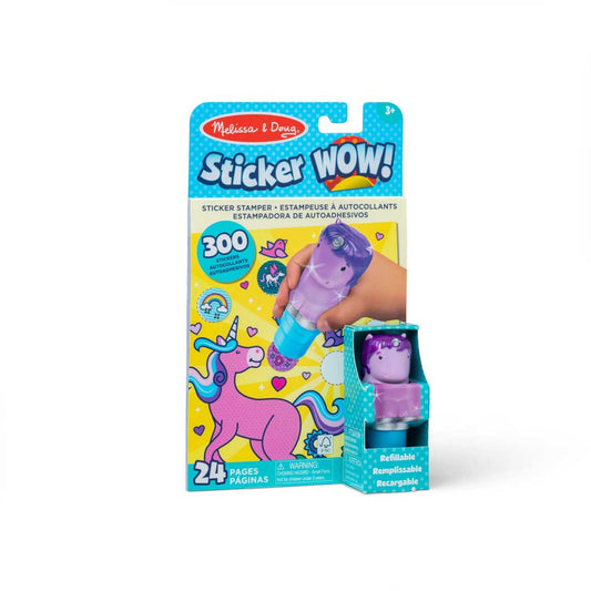 Melissa & Doug - Sticker WOW! Activity Pad & Sticker Stamper - Purple Unicorn
