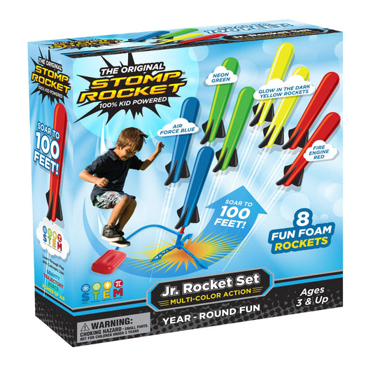 Stomp Rockets Jr Multi-Color Action Rockets 8 Pack