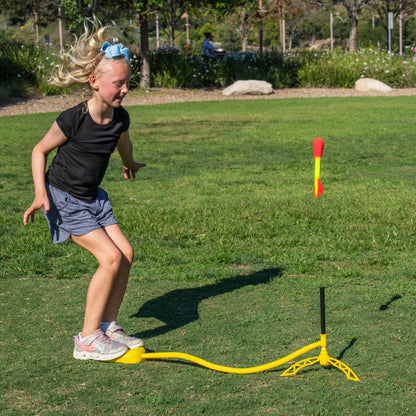 Kids playing with the Stomp Rockets Ultra Rockets