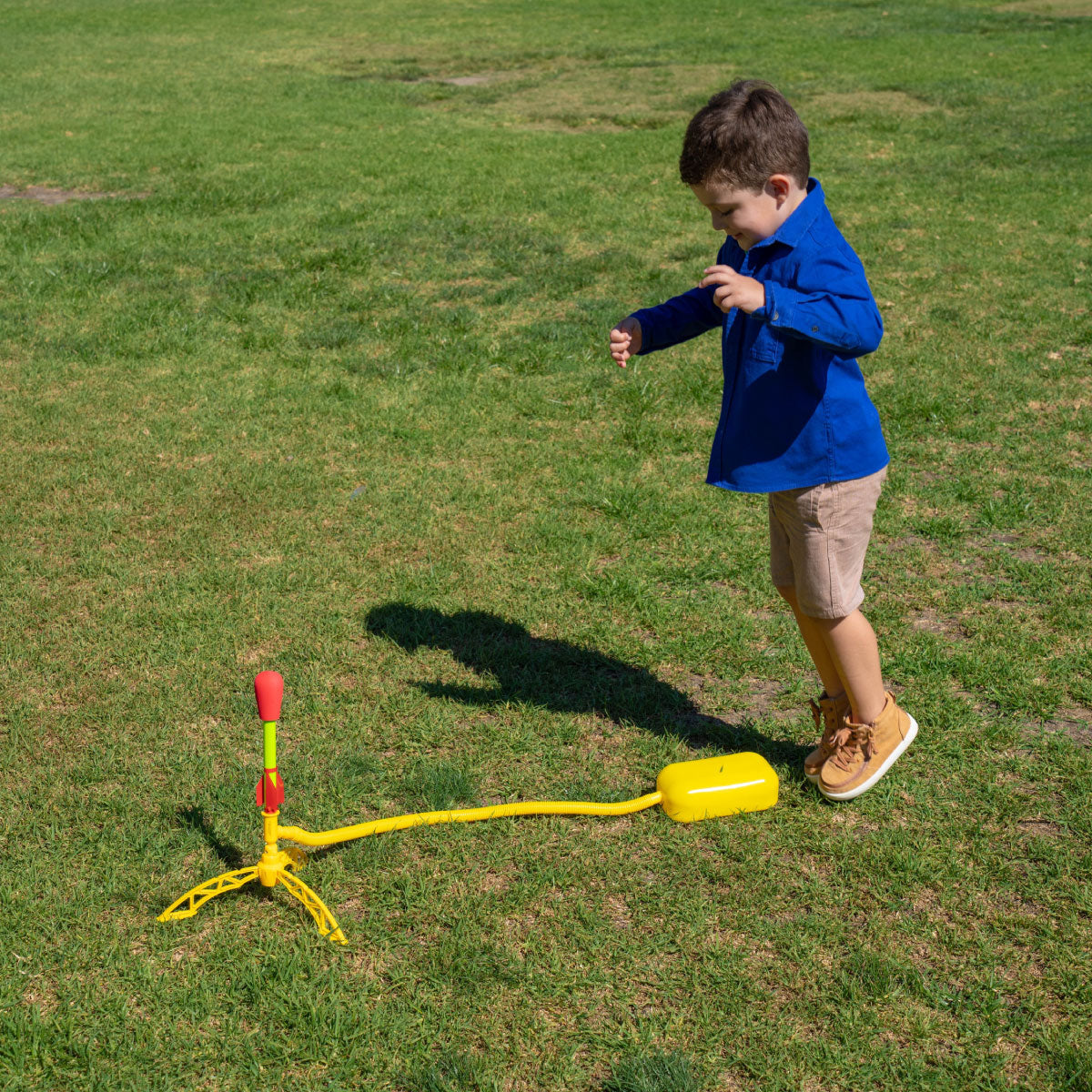 Kids playing with the Stomp Rockets Ultra Rockets