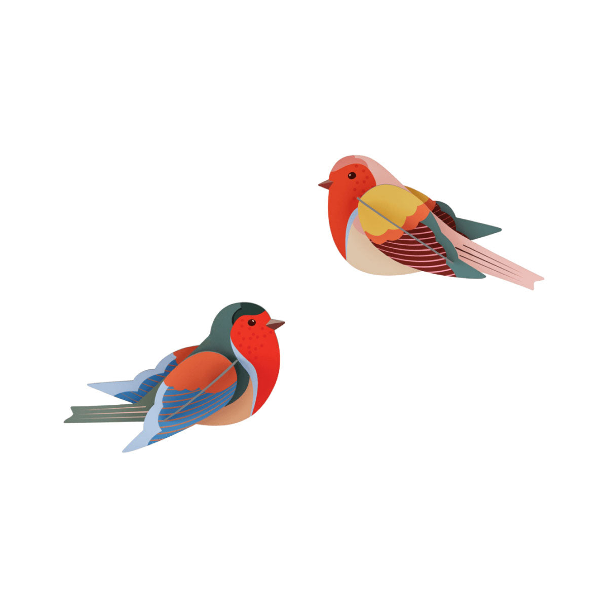 Studio Roof Garden Robins Pair Wall Art