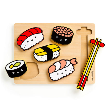 MudPuppy Sushi Friends Wooden Tray Puzzle from Chronicle.