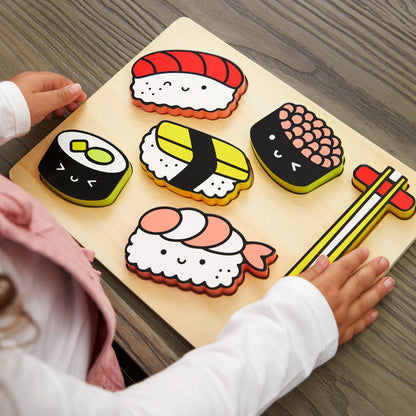 MudPuppy Sushi Friends Wooden Tray Puzzle from Chronicle.