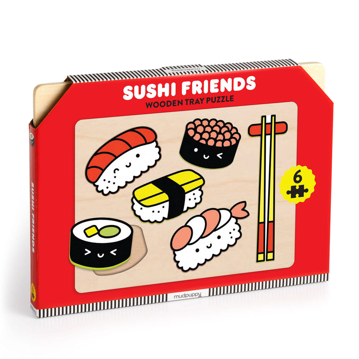 MudPuppy Sushi Friends Wooden Tray Puzzle from Chronicle.