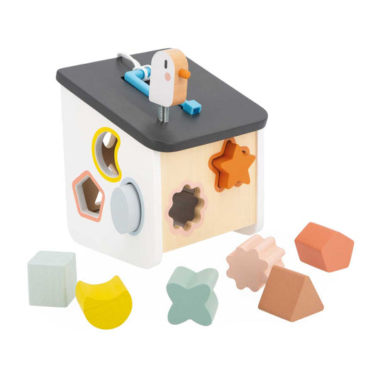 Sweet Cocoon Bird House Shape Sorter Janod