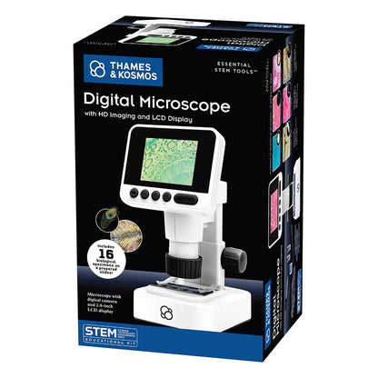 Front of box. Thames and Kosmos Digital Microscope with HD Imaging