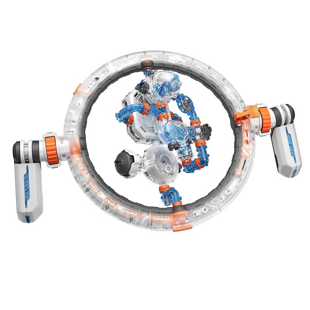 Cutout of 3D maze on white background. Thames and Kosmos Orbital 3D Maze