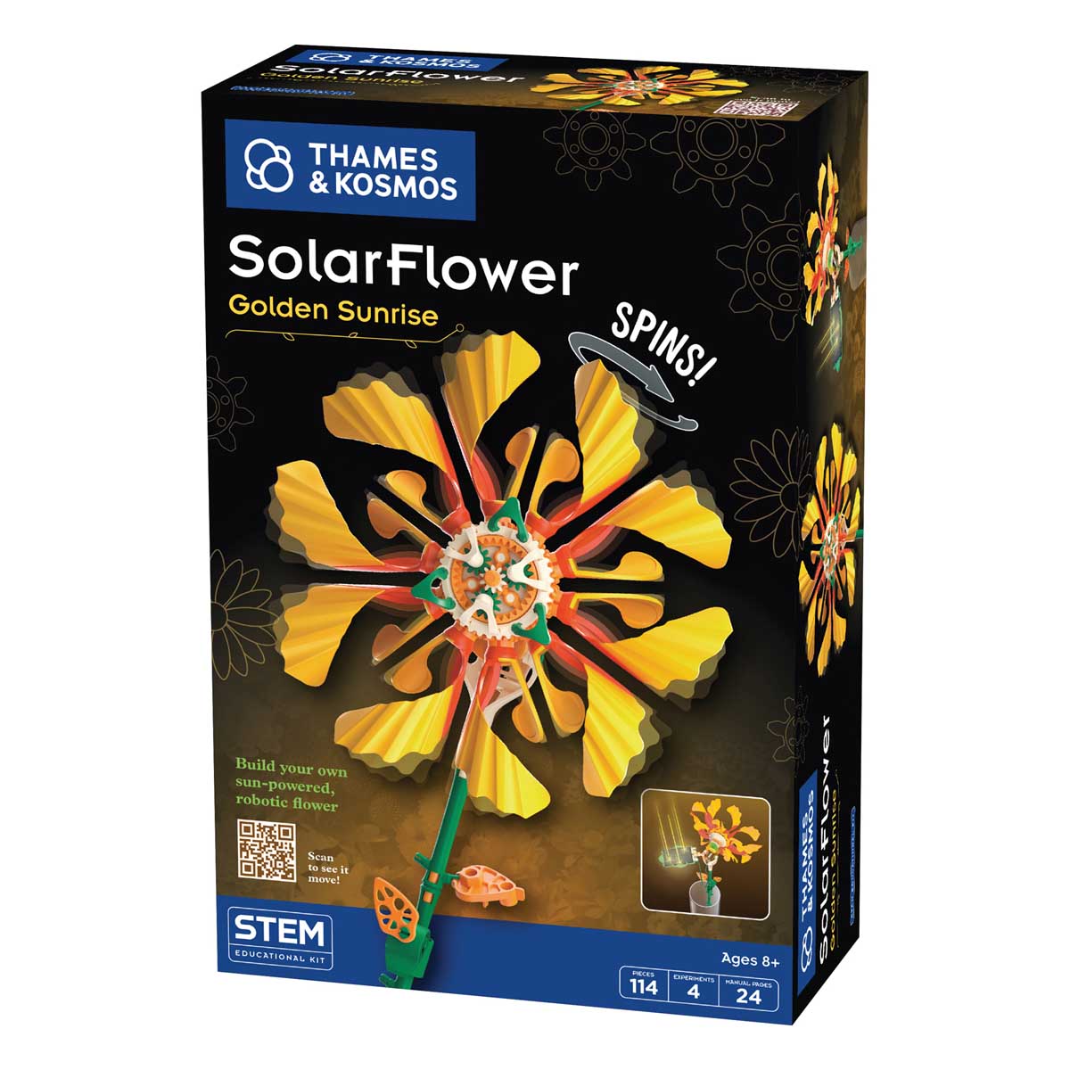 Front of box for Thames and Kosmos SolarFlower Golden Sunrise