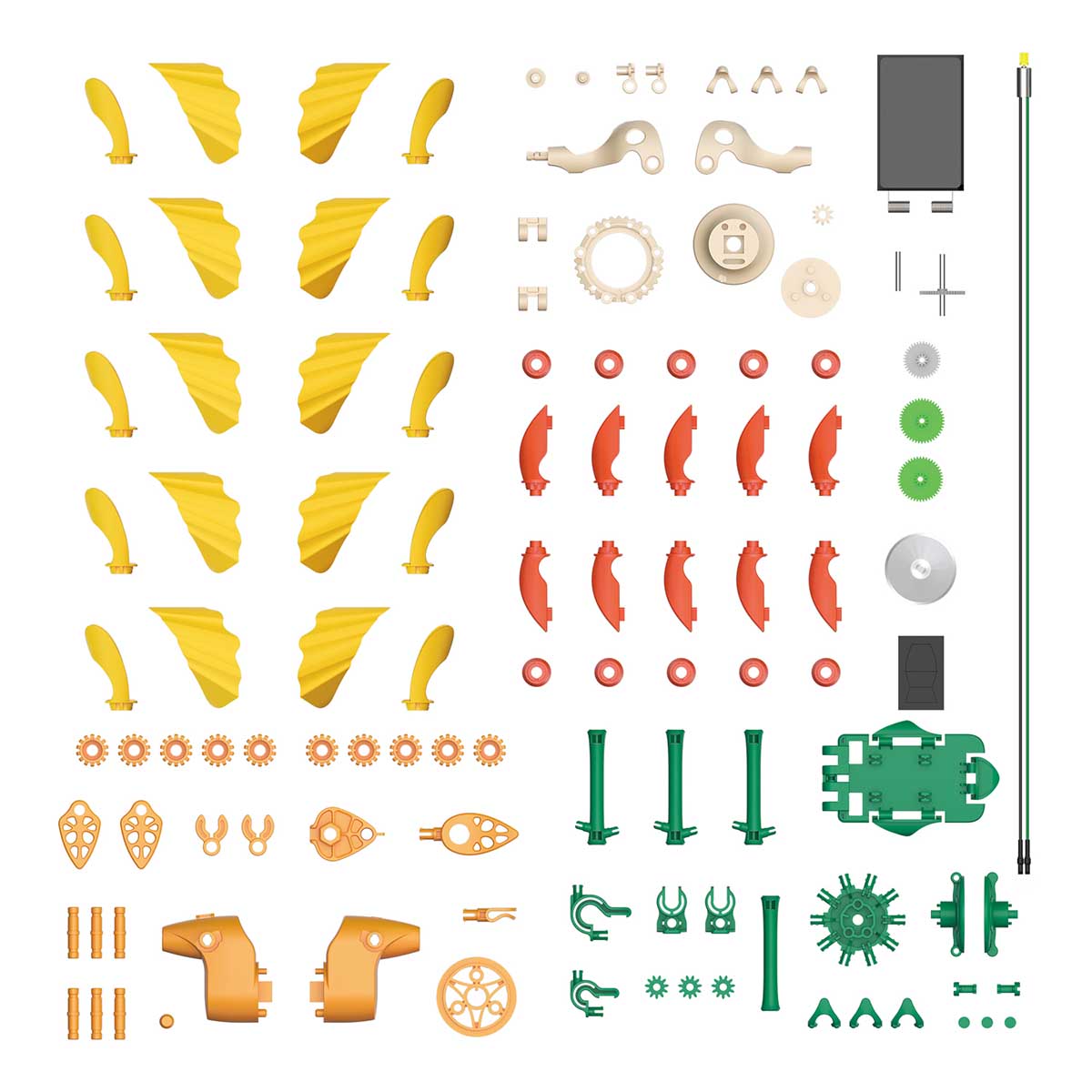 The pieces for Thames and Kosmos SolarFlower Golden Sunrise