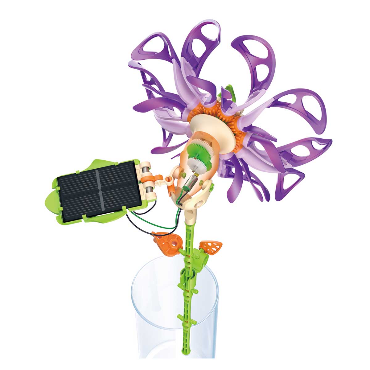 Purple mechanical flower by Thames and Kosmos SolarFlower Purple Majestic