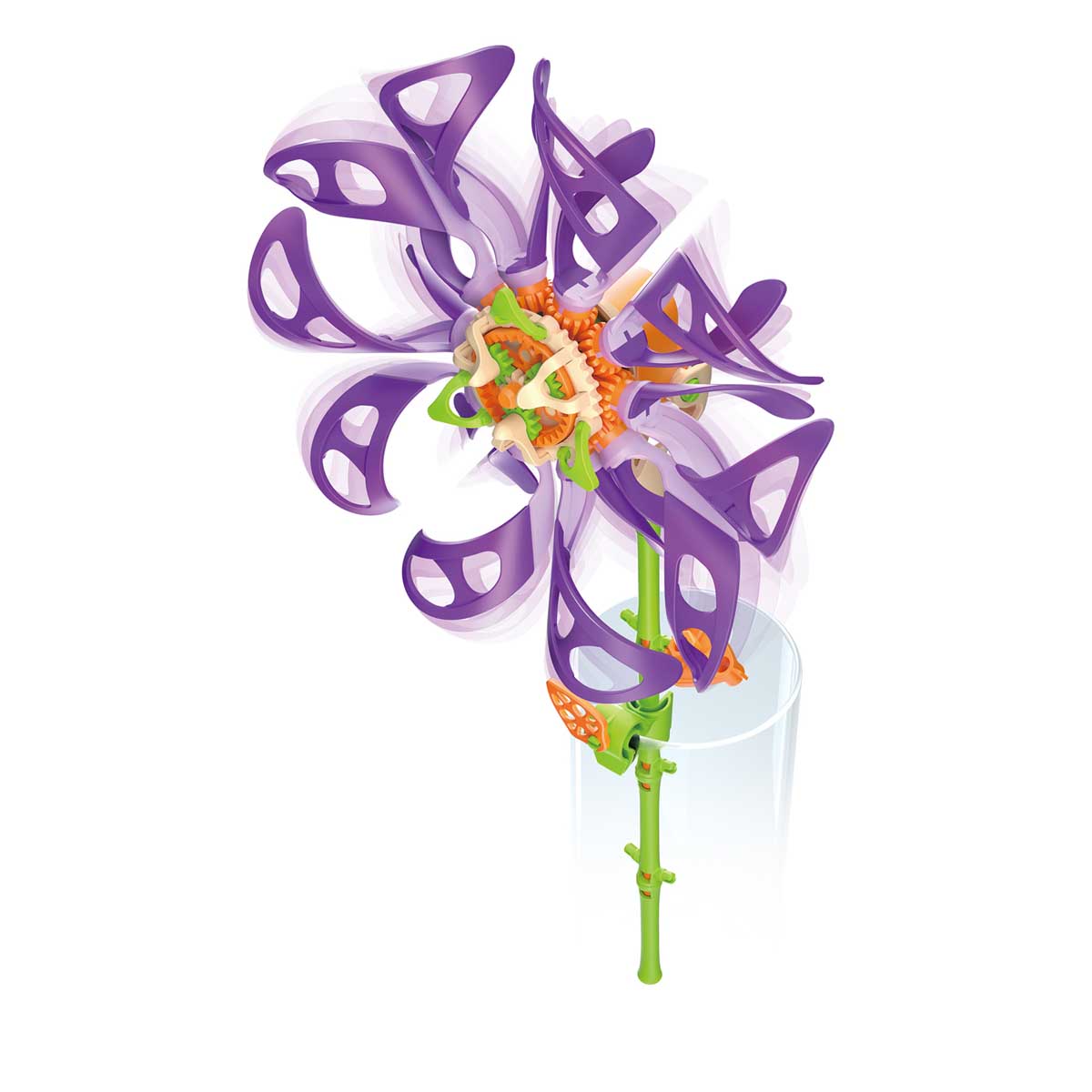 Purple mechanical flower by Thames and Kosmos SolarFlower Purple Majestic