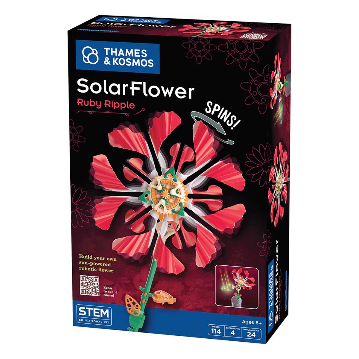 Front of box. Thames and Kosmos SolarFlower Ruby Ripple