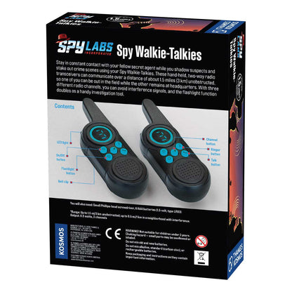 Back of box. Thames and Kosmos Spy Labs Spy Walkie-Talkies