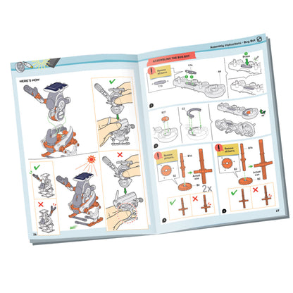 Thames & Kosmos SolarBots Cosmic Explorers instruction book example pages