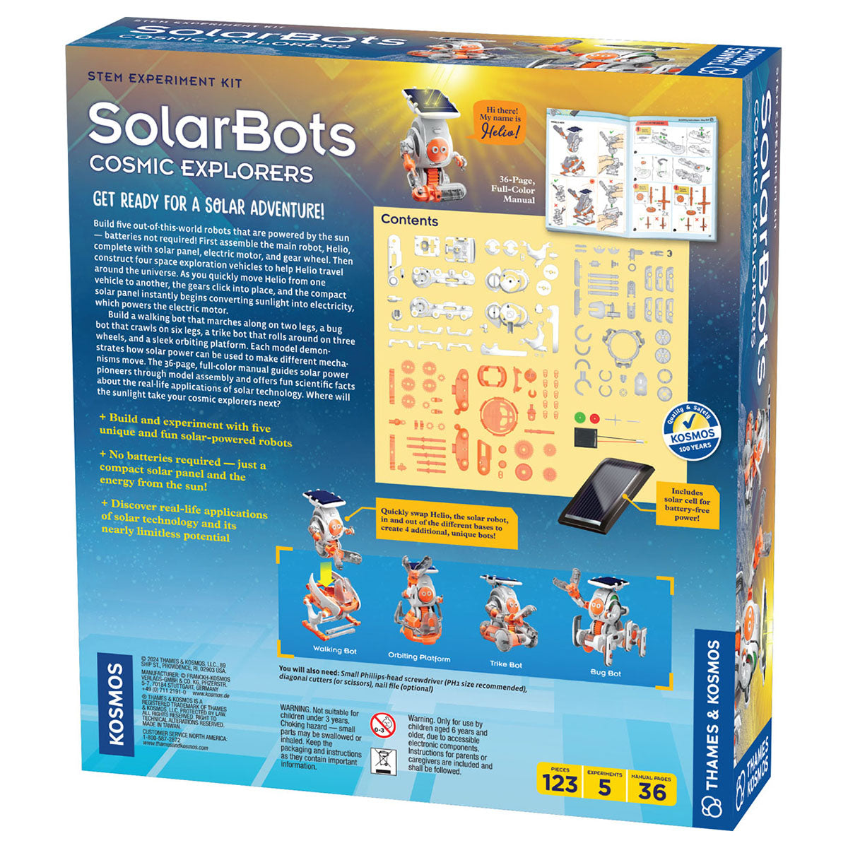 Thames & Kosmos SolarBots Cosmic Explorers box back