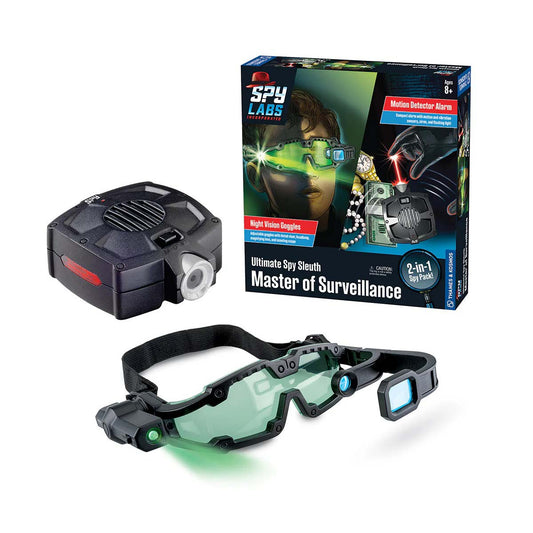 Thames & Kosmos Spy Labs: Ultimate Spy Sleuth Master of Surveillance Motion Detector Alarm Night Vision Goggles