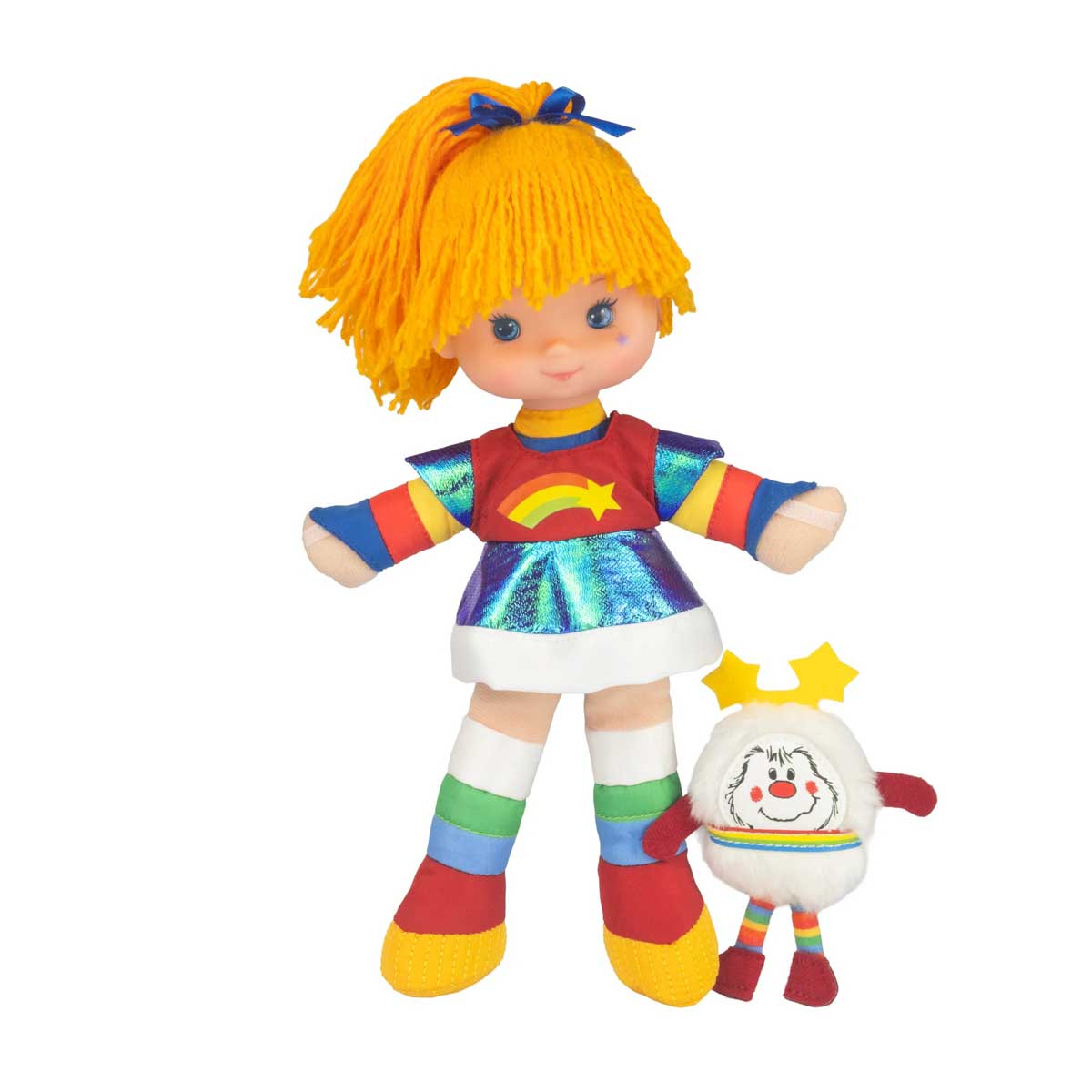 The Loyal Subjects Rainbow Brite Classic 9" Doll with Twink Plush standing together