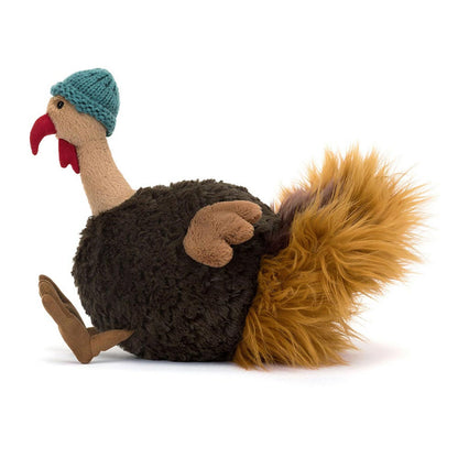 Plump and round, this is Theo the Turkey plushie from Jellycat.