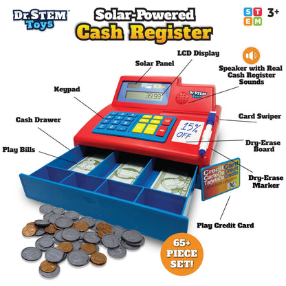 Thin Air Brands Dr STEM Toys Solar Powered Cash Register 