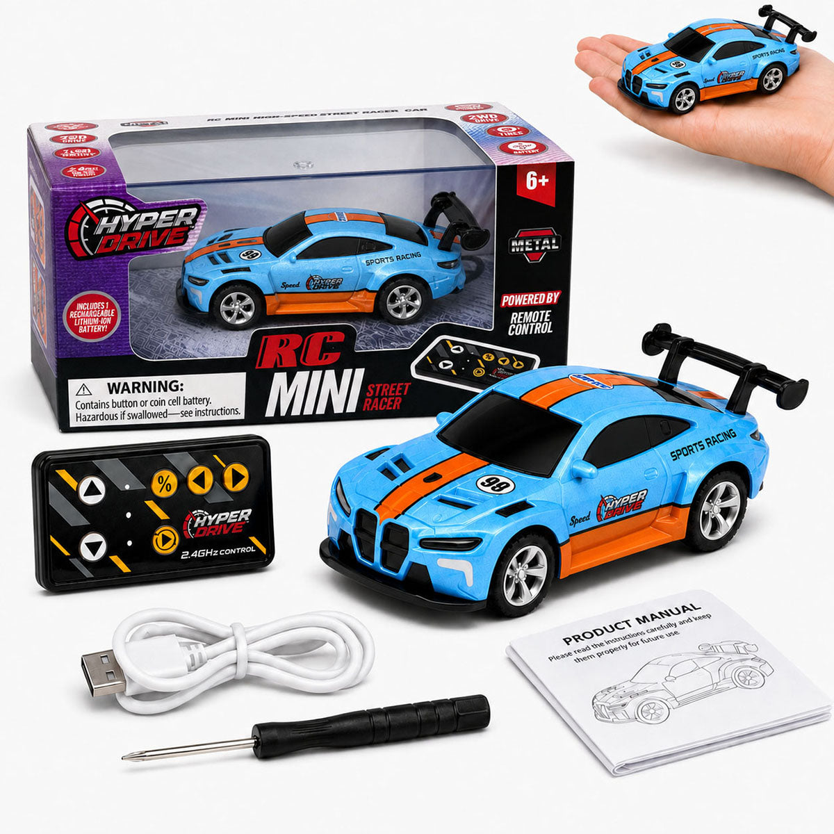 Thin Air Brands Hyper Drive Mini RC Race Car